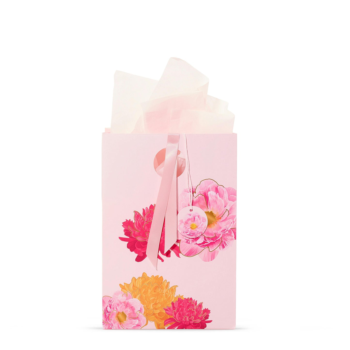 Pink Peony Floral Gift Bag KXA6