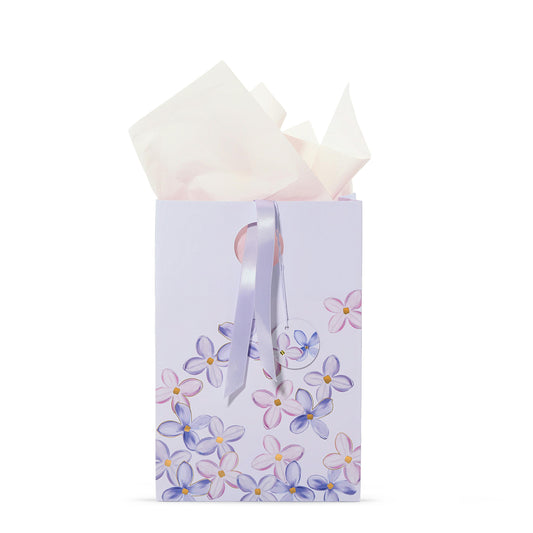Purple Lilac Floral Gift Bag 46GV